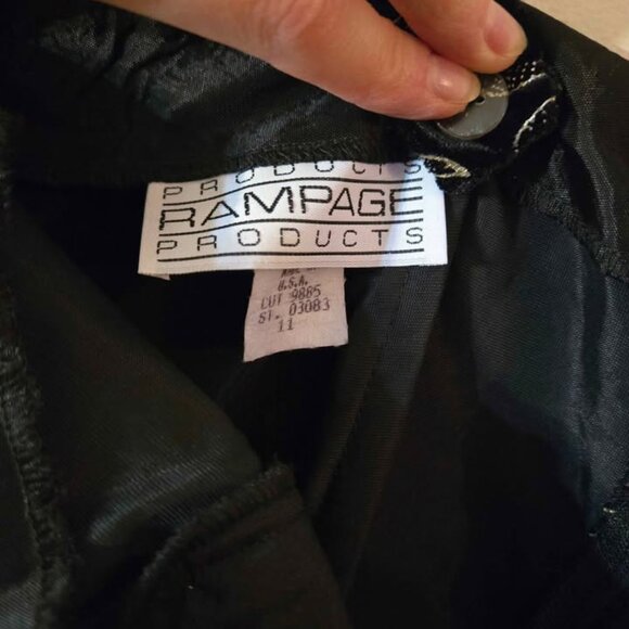 🆕NWT Vintage Rampage Products Black Velvet Dress with Gold Floral Print Size 11 - Picture 7 of 8